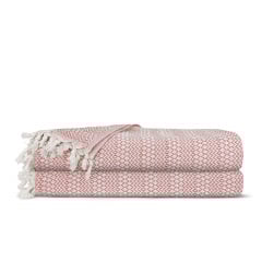 Плед бавовняний COSAS RHOMB 200х230 см CS1 Рожевий Дубно