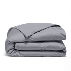 Двуспальная постель сатин с простыней на резинке URBAN Cosas Графит 180х220 см Киев