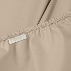 Євро постіль з простирадлом на гумці BEIGE GEOMETRY CS2 COSAS Бежевий 200х220 см Пологи