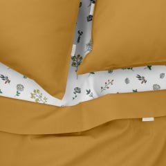 Євро постільна білизна Curcuma CS5 COSAS Гірчичний 200х220 см Генічеськ