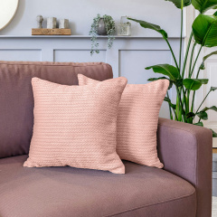 Наволочка COSAS Sakura Knitted Braid 50х50 см Рожевий Нова Прага