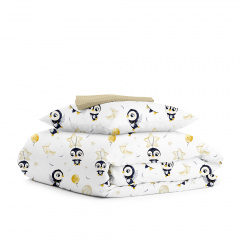 Підліткова постільна білизна PENGUINS CS1 COSAS Білий 155х215 см Куп'янськ