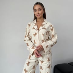 Пижама женская COSAS Bear M-L Бело-бежевый Киев
