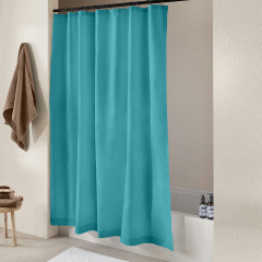 Шторка для душу та ванної COSAS WAVE з кільцями 180х180 см Блакитний Дубно