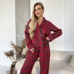 Піжама жіноча COSAS Scottish S-M Різнокольоровий (188Scottish_red_SM) Одеса