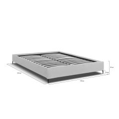 Ліжко двоспальне COSAS Kiwi Lava 160x200 см Антрацит Ясногородка