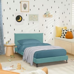 Ліжко односпальне COSAS Mandarin Nevada 90х200 см Бірюзовий Вишгород