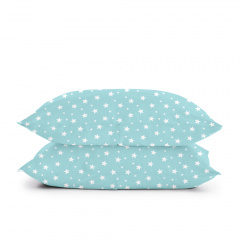 Семейный комплект на резинке COSAS MINT STARFALL CS2 Ранфорс 2х160х220 см Мятный/Серый Белгород-Днестровский