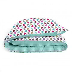 Подростковое постельное белье LOVE COSAS бирюзовый 155х215 см Михайловка