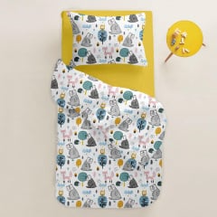 Подростковый комплект COSAS ORANGE FOREST ANIMALS Ранфорс 155х215 см Разноцветный Братское