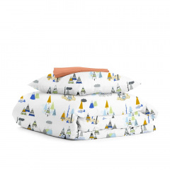 Подростковая постель с простыней на резинке FOREST WIGWAM CS2 COSAS Голубой 155х215 см Чугуев