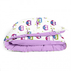 Детский пододеяльник COSAS OWLS Ранфорс 110х140 см Фиолетовый Ирпень