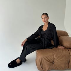 Домашній одяг жіночий COSAS Olympia L Чорний Нікополь