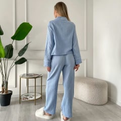 Пижама женская COSAS LUMA L-XL Голубой Вышгород