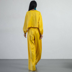 Домашній костюм жіночий COSAS FREYA L Жовтий Пологи