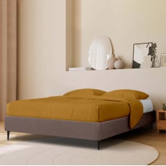 Ліжко двоспальне COSAS Kiwi Mousse 180x200 см Шоколад Славута