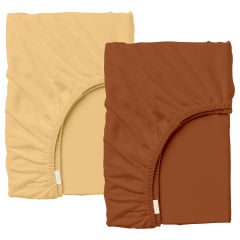 Набір простирадло на резинці 120х200 см 2 шт SPICED Cosas Бежево-коричневий Єланець