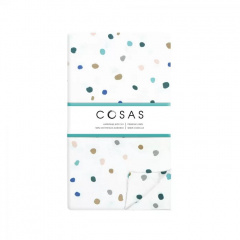 Двоспальна постіль з простирадлом на гумці Grey Geometry CS13 COSAS сірий 180х220 см Київ