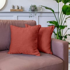 Наволочка 45х45 см Сinnamon Knitted Braid COSAS Кориця Київ