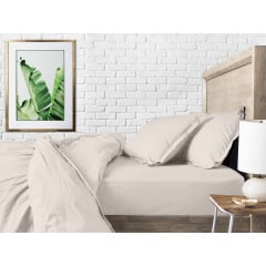 Двуспальная постель с простыней на резинке Ivory CS4 COSAS Капучино 180х220 см Ромны