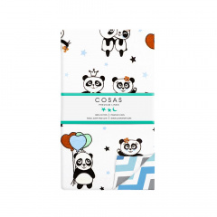 Дитяча постільна білизна в ліжечко Love Panda COSAS Блакитний 110х140 см Кременець
