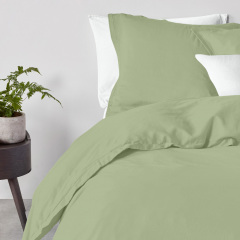 Євро постіль з простирадлом на гумці OLIVE CS6 COSAS Оливка 200х220 см Сміла