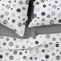 Евро постель без простыни Yarn Balls COSAS серый 200х220 см Самбор