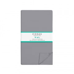 Евро постель с простыней на резинке Grey Geometry CS1 COSAS серый 200х220 см Фастов