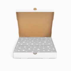 Бортики на ліжечко COSAS STARFALLS Ранфорс 30х180 см Сірий Братське