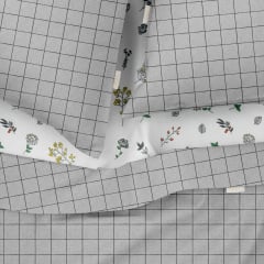 Полуторное постельное белье Grey Geometry CS9 COSAS серый 160х220 см Вышгород