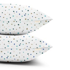 Двуспальная постель с простыней на резинке Color Blots CS6 COSAS Белый 180х220 см Цумань