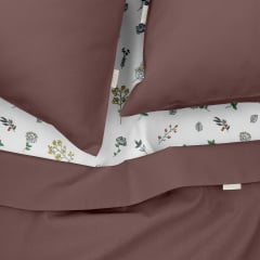 Євро постіль з простирадлом на гумці Mousse CS6 COSAS Шоколад 200х220 см Куп'янськ