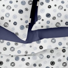 Евро постель с простыней на резинке Yarn Balls CS4 COSAS серый 200х220 см Каменец-Подольский