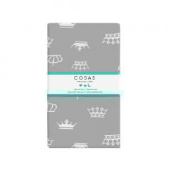 Набор наволочки и простыни 3 шт CROWN GREY WHITE COSAS белый серый Одесса