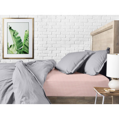 Простынь на резинке COSAS ROSE DOTS Ранфорс 140х200х20 см Розовый Киев