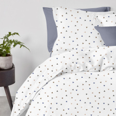 Евро комплект без простыни COSAS DELTA COLOR Ранфорс 200х220 см Белый Ясногородка