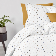 Семейная постель с простыней на резинке Delta COSAS Белый 2х160х220 см Каменец-Подольский