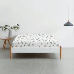 Двуспальная постель с простыней на резинке BEIGE GEOMETRY CS9 COSAS Бежевый 180х220 см Куйбышево