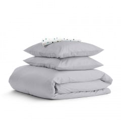 Євро постіль з простирадлом на гумці COSAS Shadow CS3 200х220 см Різнокольоровий Олександрія