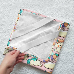 Непромокаюча пелюшка COSAS ROSE UNICORN Ранфорс 70х120 см Рожевий Вишгород