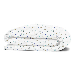 Евро комплект COSAS COLOR BLOTS CS4 Ранфорс 200х220 см Белый/Розовый Стрый