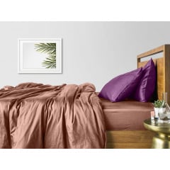 Полуторное постельное белье Beige CS8 COSAS Фиолетовый 160х220 см Александрия
