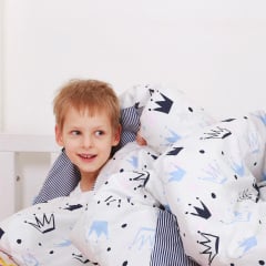 Подростковое постельное белье CROWN COSAS Голубой 155х215 см Куйбышево