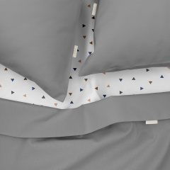 Сімейна постіль з простирадлом на гумці Shadow CS4 COSAS Графіт 2х160х220 см Вільнянськ