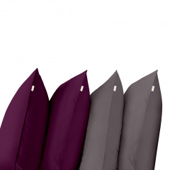 Набір наволочок COSAS DARK CHERRY & URBAN SET 50х70 см 4 шт Вишневий/Сірий Костопіль