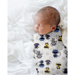 Байкові пелюшки ROBOTS COSAS сірий 80х100 см Братське