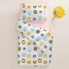 Підліткова постільна білизна COLOR ANIMALS CS1 COSAS Білий 155х215 см Березнегувате