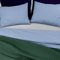 Плед-покривало вафельне COSAS 230х240 см Basil Greek Waffle Смарагдовий Костопіль