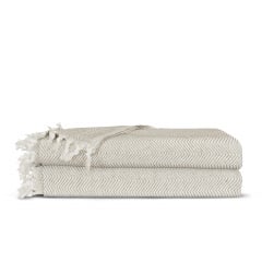 Плед хлопковый COSAS TWISTY 200х230 см Песочный Гуляйполе