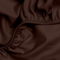 Простыня на резинке сатин 80х160 см BROWN Cosas Дубно